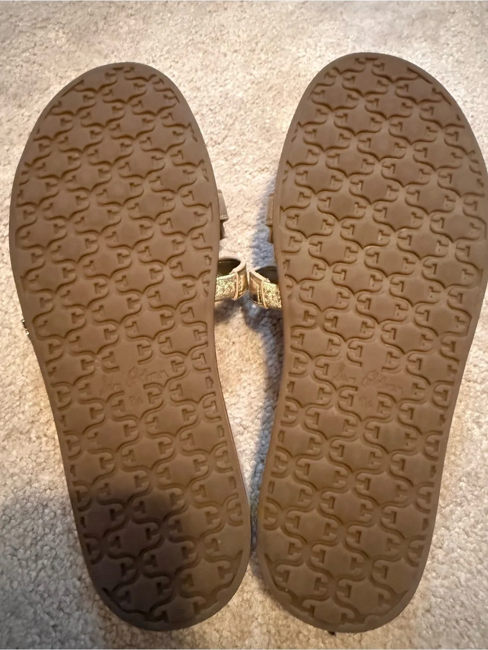Sam Edelman Metallic Gold Slide Sandals